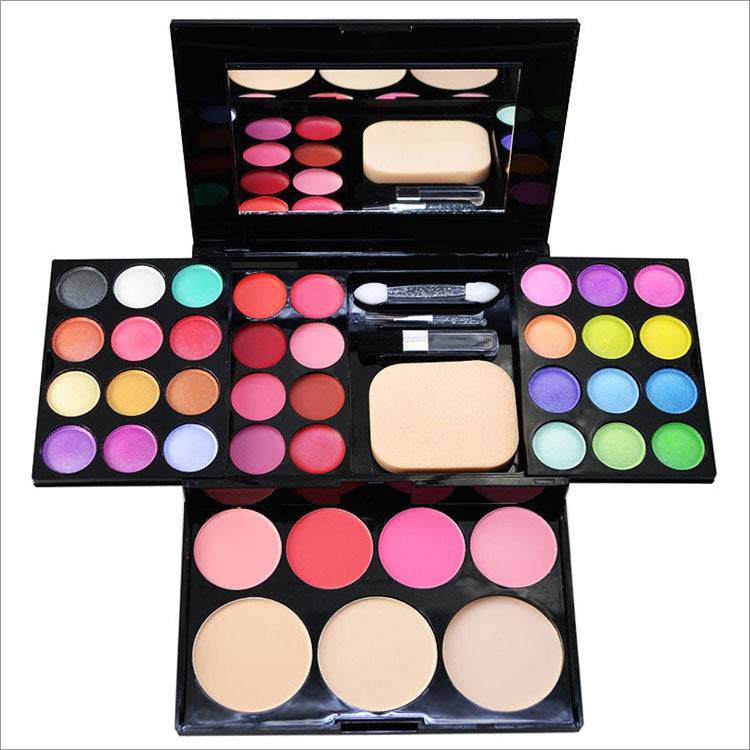 đ Allt-i-ett Makeupkit â Ăgonskuggor, Rouge, Bronzer & Concealer i Ett Set