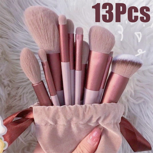 💄 13-delars Sminkborstset – För Bas, Ögon, Läppar & Detaljer