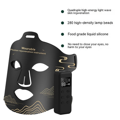 💡 LED Fotonterapi Ansiktsmask – Hudföryngring, Uppstramning & Lyster med Infrarött Ljus