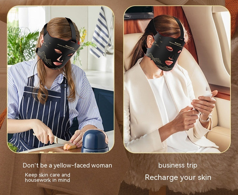 💡 LED Fotonterapi Ansiktsmask – Hudföryngring, Uppstramning & Lyster med Infrarött Ljus