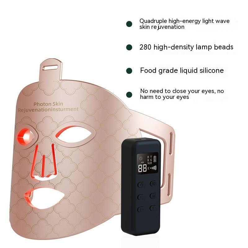 💡 LED Fotonterapi Ansiktsmask – Hudföryngring, Uppstramning & Lyster med Infrarött Ljus