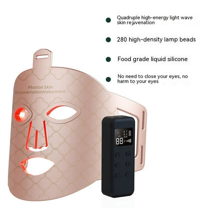 💡 LED Fotonterapi Ansiktsmask – Hudföryngring, Uppstramning & Lyster med Infrarött Ljus