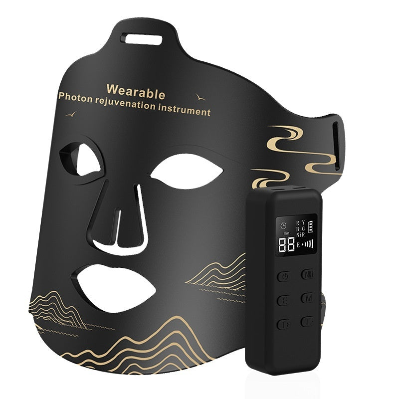 💡 LED Fotonterapi Ansiktsmask – Hudföryngring, Uppstramning & Lyster med Infrarött Ljus