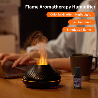 Aromadiffuser med flammeffekt – 130ml doftspridare för hem & spa-känsla