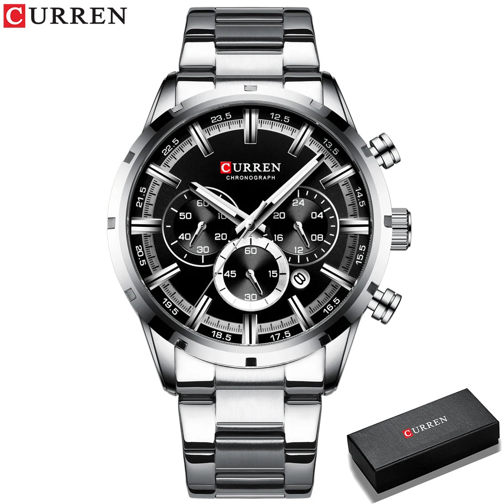 ⌚ CURREN 8355 – Sportig elegans i rostfritt stål