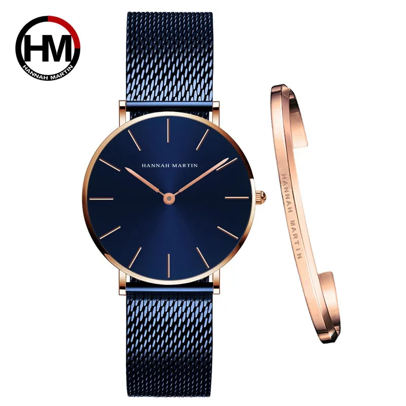 Elegant Damklocka i Roséguld – Set med Armband