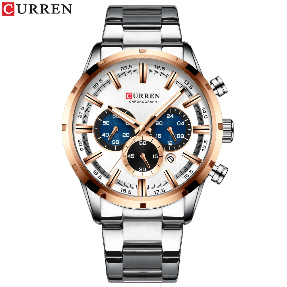 ⌚ CURREN 8355 – Sportig elegans i rostfritt stål