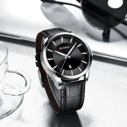 CURREN™ Classic Business – Stilren Herrklocka med Läderband