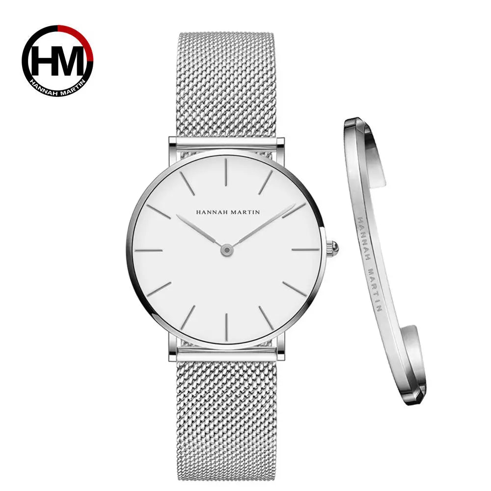 Elegant Damklocka i Roséguld – Set med Armband