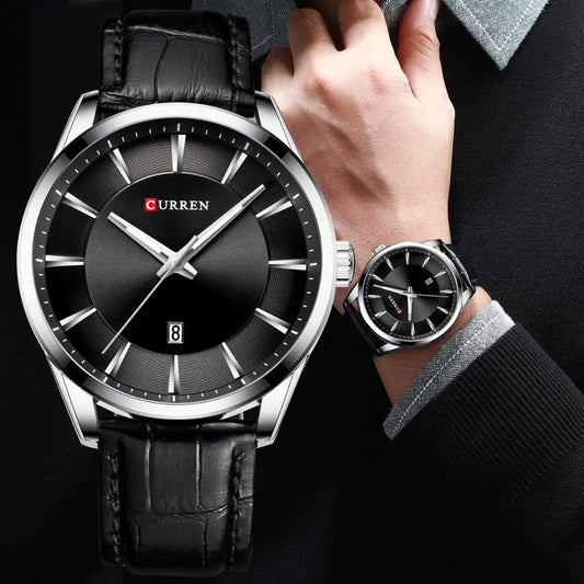CURREN™ Classic Business – Stilren Herrklocka med Läderband
