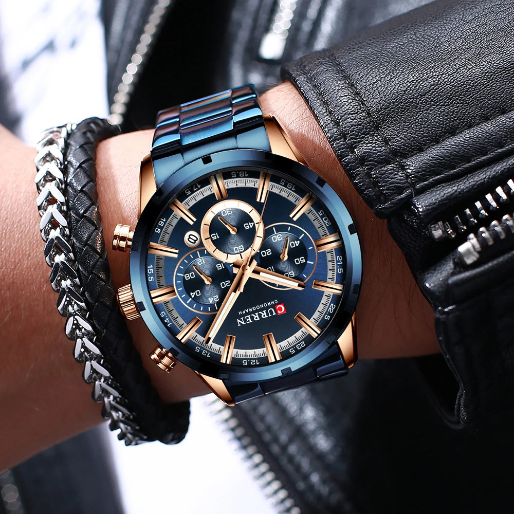 ⌚ CURREN 8355 – Sportig elegans i rostfritt stål