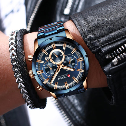 ⌚ CURREN 8355 – Sportig elegans i rostfritt stål