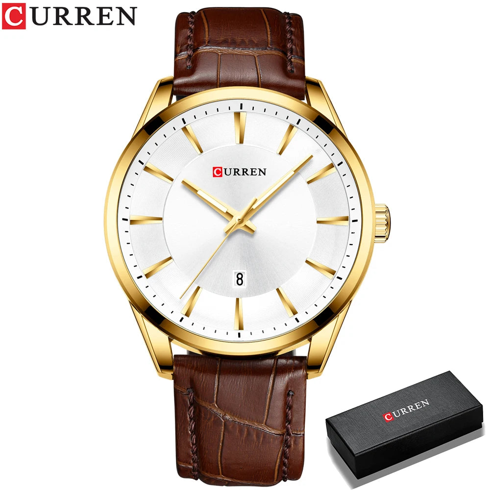 CURREN™ Classic Business – Stilren Herrklocka med Läderband