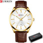 CURREN™ Classic Business – Stilren Herrklocka med Läderband