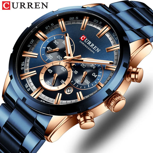 ⌚ CURREN 8355 – Sportig elegans i rostfritt stål