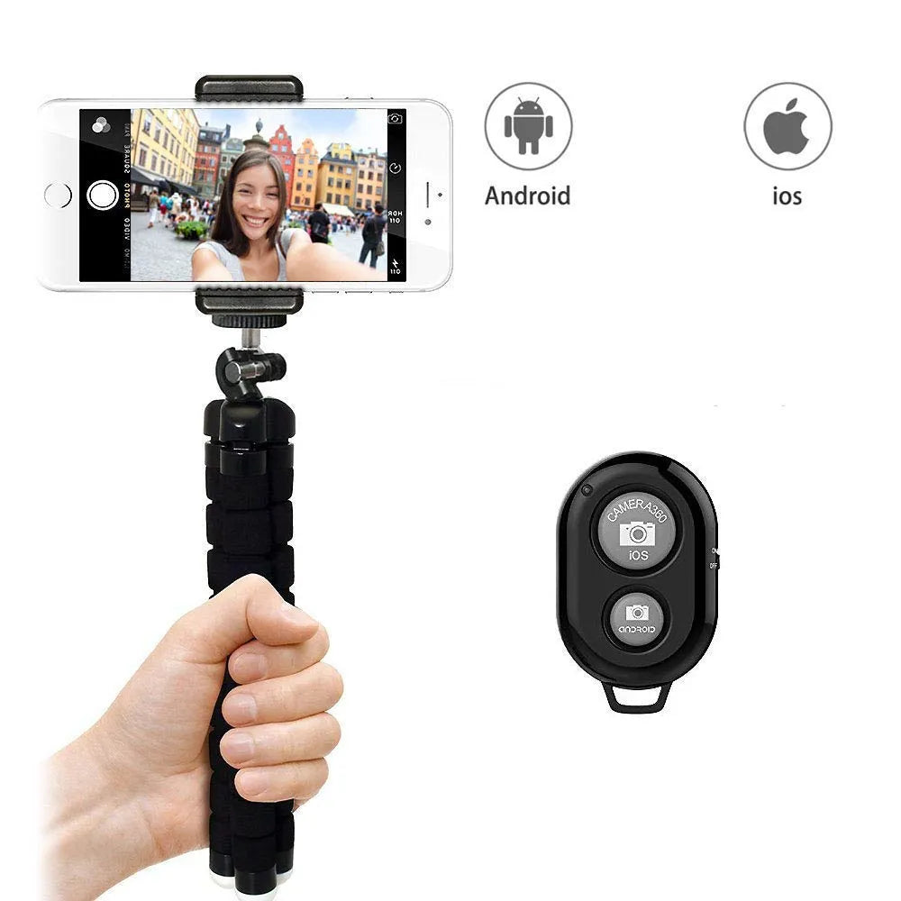 Smartphone Tripod for Phone Tripod for Mobile Monopod Tripod for Camera Holder Selfie Bluetooth-Compatible Remote Shutter