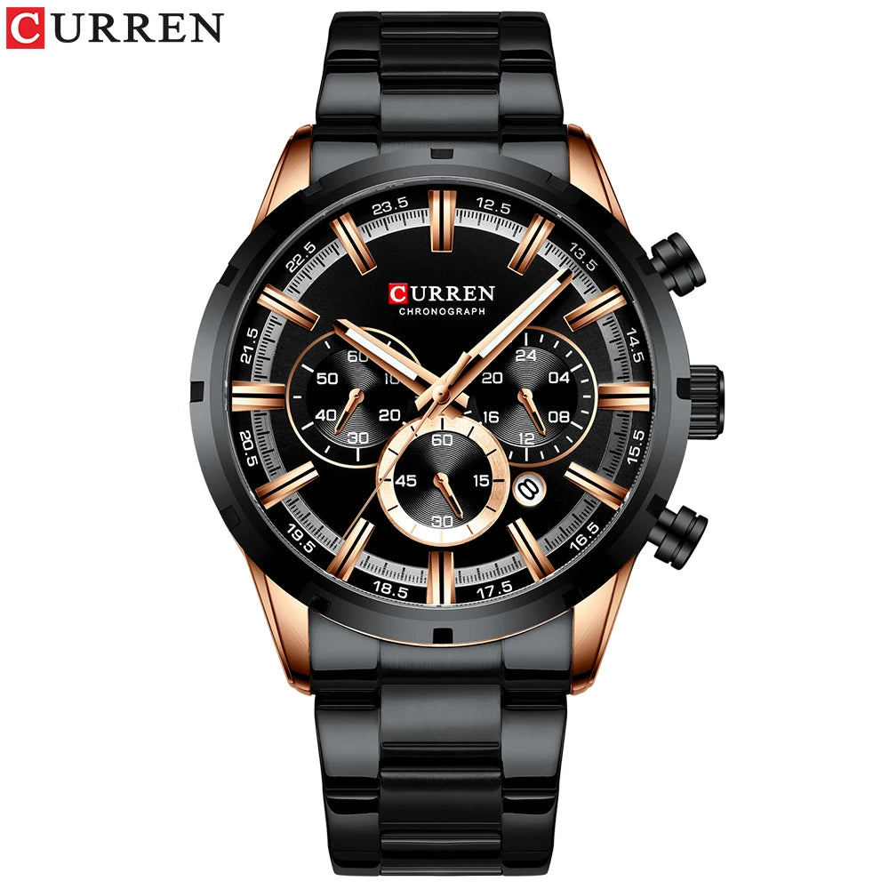 ⌚ CURREN 8355 – Sportig elegans i rostfritt stål