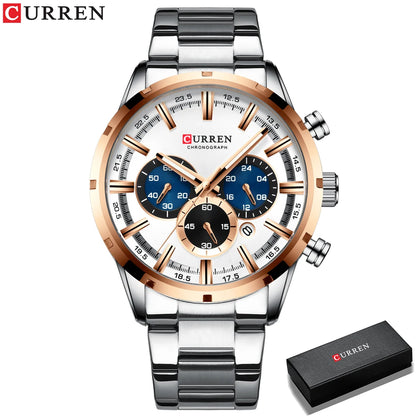 ⌚ CURREN 8355 – Sportig elegans i rostfritt stål