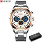⌚ CURREN 8355 – Sportig elegans i rostfritt stål