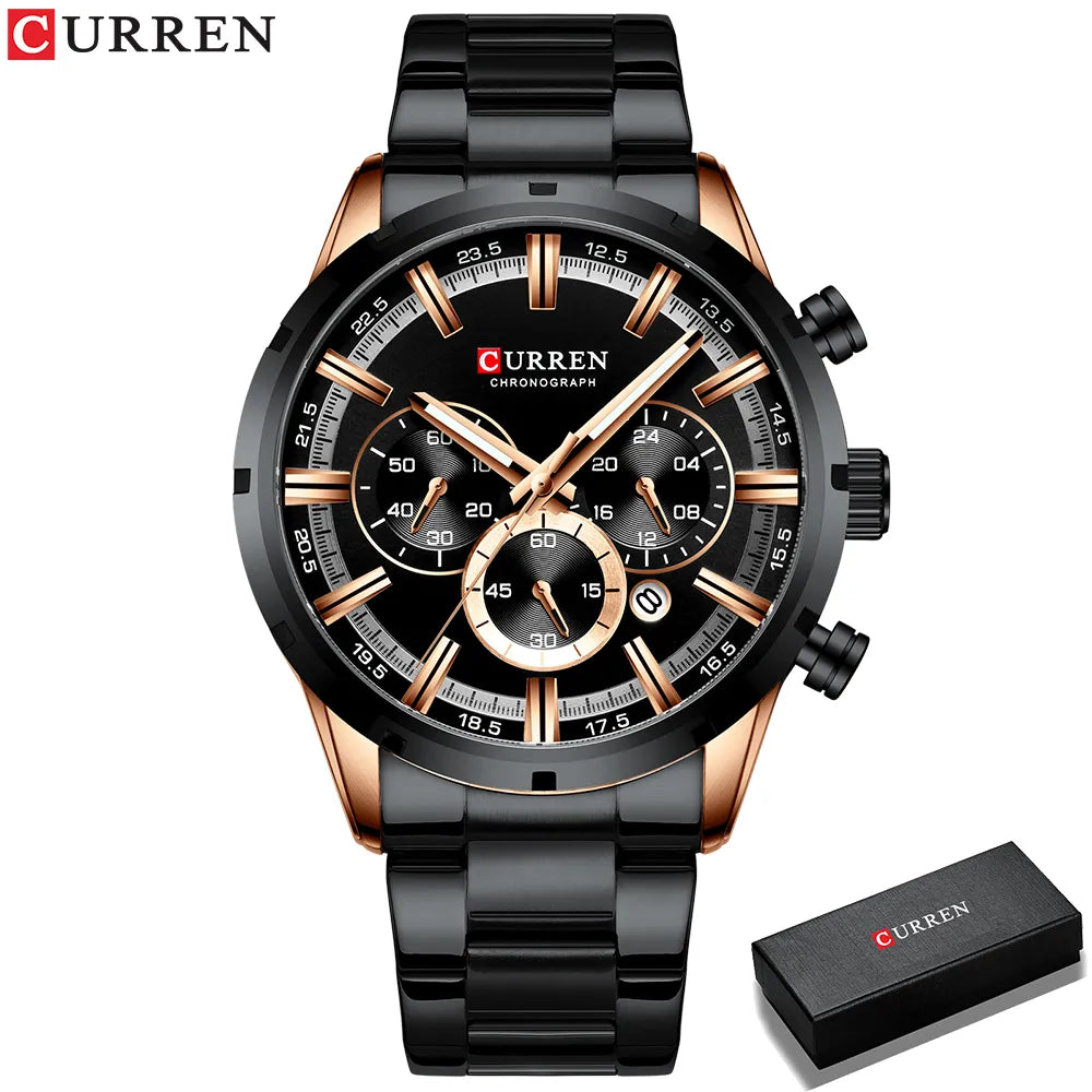 ⌚ CURREN 8355 – Sportig elegans i rostfritt stål