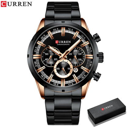 ⌚ CURREN 8355 – Sportig elegans i rostfritt stål
