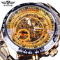 T-WINNER™ Skeleton Automatic – Elegant Mekanisk Herrklocka i Guld & Stål