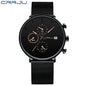 CRRJU™ Steel Date – Elegant Sportklocka med Mesharmband