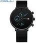 CRRJU™ Steel Date – Elegant Sportklocka med Mesharmband
