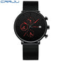 CRRJU™ Steel Date – Elegant Sportklocka med Mesharmband
