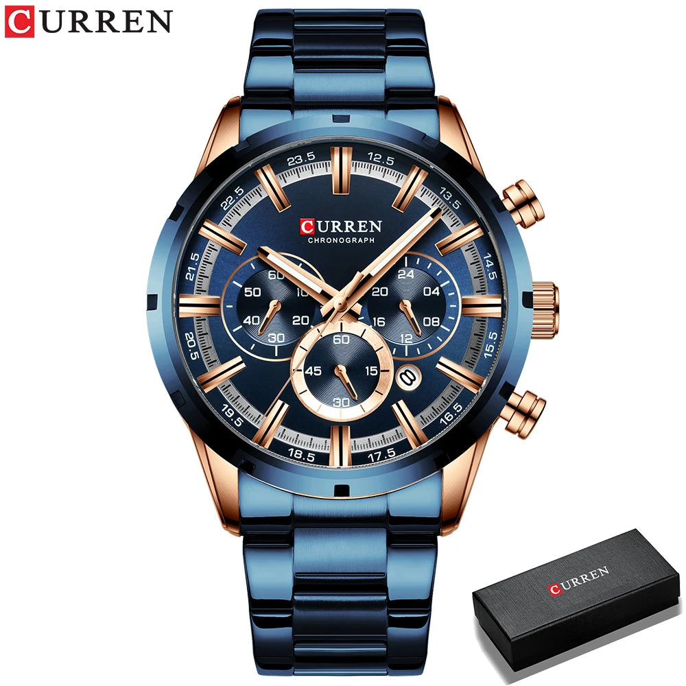 ⌚ CURREN 8355 – Sportig elegans i rostfritt stål