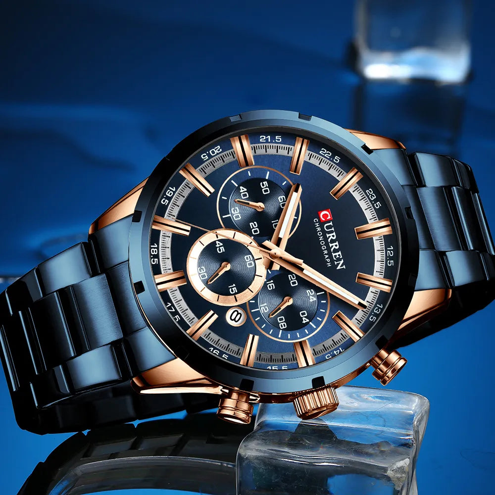 ⌚ CURREN 8355 – Sportig elegans i rostfritt stål