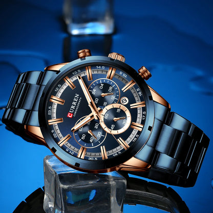 ⌚ CURREN 8355 – Sportig elegans i rostfritt stål