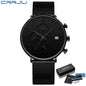 CRRJU™ Steel Date – Elegant Sportklocka med Mesharmband