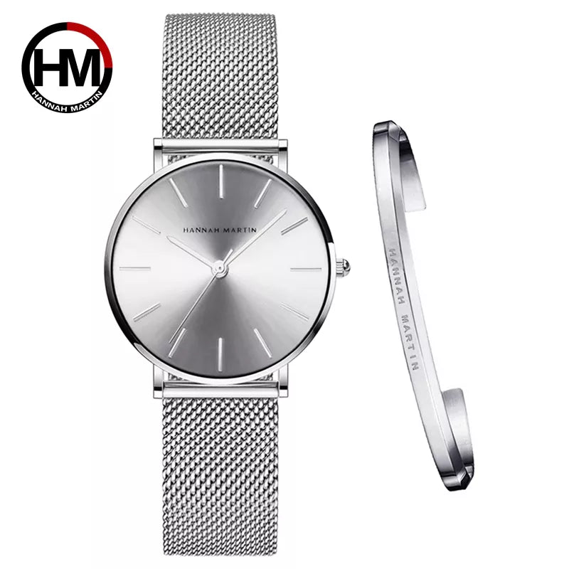 Elegant Damklocka i Roséguld – Set med Armband