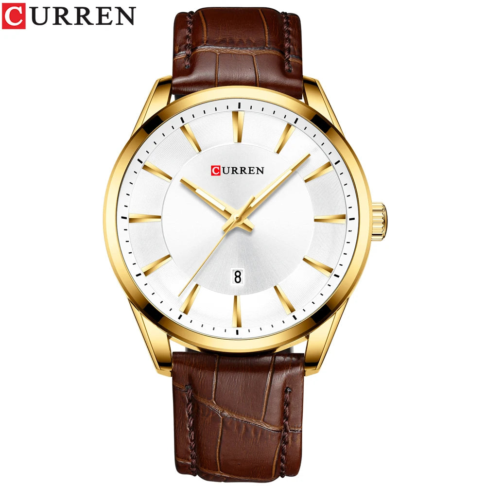 CURREN™ Classic Business – Stilren Herrklocka med Läderband