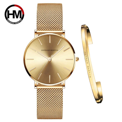 Elegant Damklocka i Roséguld – Set med Armband