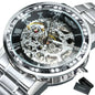 WINNER™ Transparent Skeleton – Lyxig Mekanisk Herrklocka med Diamantdetaljer