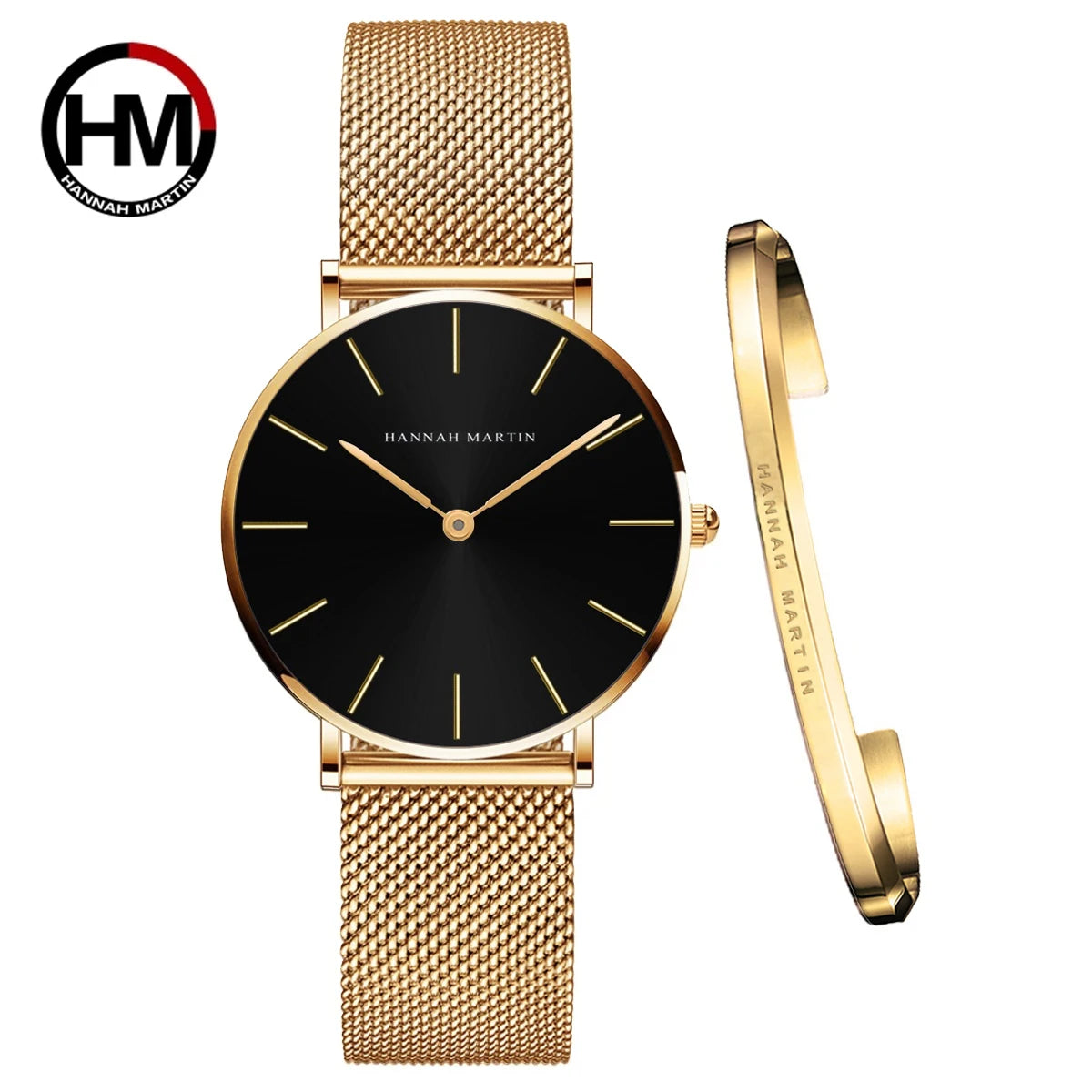 Elegant Damklocka i Roséguld – Set med Armband