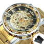WINNER™ Transparent Skeleton – Lyxig Mekanisk Herrklocka med Diamantdetaljer