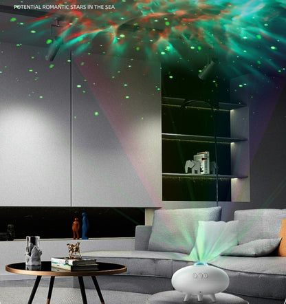 🛸 UFO Stjärnlampa – Färgglad Projektor med Rymdkänsla