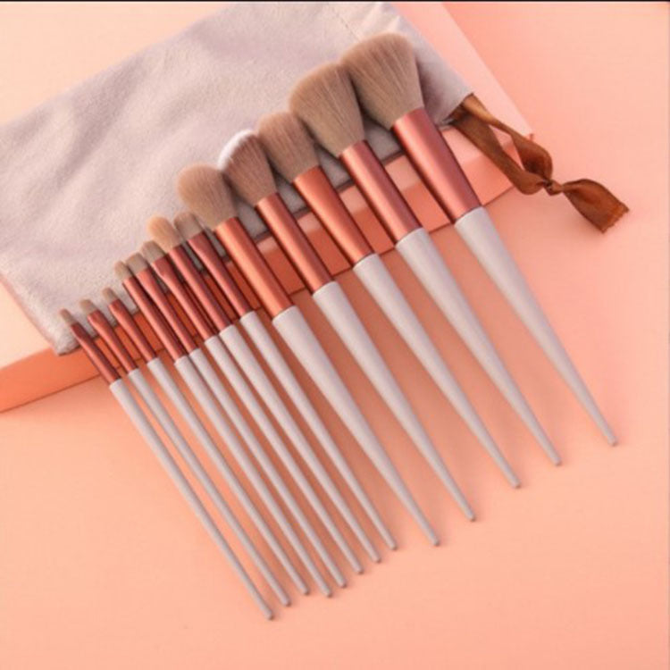 💄 13-delars Sminkborstset – För Bas, Ögon, Läppar & Detaljer