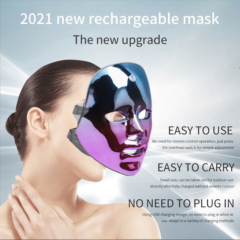 LED-mask – Hudvård med 7 färger för glow, acne & lyster