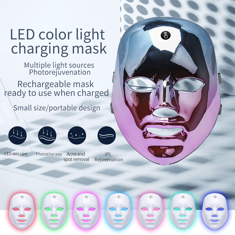 LED-mask – Hudvård med 7 färger för glow, acne & lyster